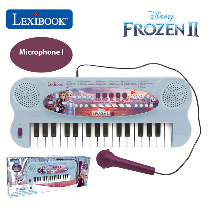 Lexibook Disney Frozen II Electronic Keyboard with Mic and Line-In Cable (32 keys)