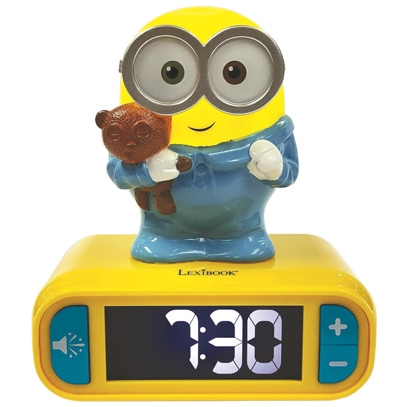 Lexibook 3D Despicable Me Minions Children's Clock with Night Light