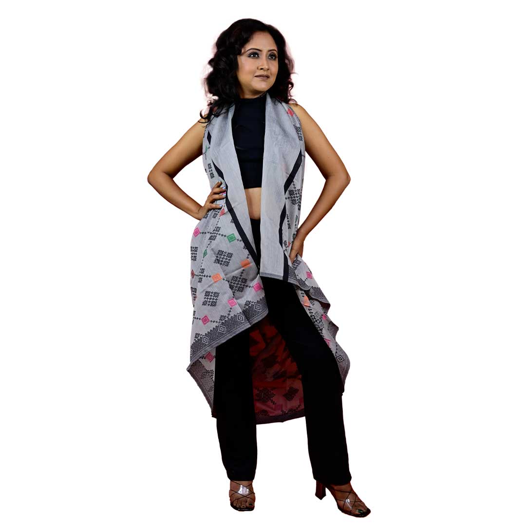 Fartila 081607 Multicolour Cotton Silk Banarasi Dupatta