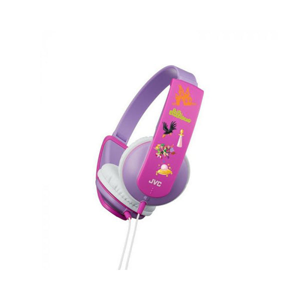 JVC Tinyphones Headphones for Children Kids HA-KD5 Lilac with Sticker Set