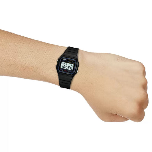 Casio F-91W-1DG Casual Digital Watch with Black Strap