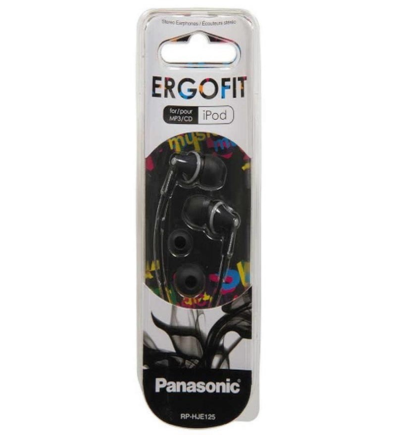 Panasonic RPHJE125EK Black Noise Isolating In Ear Headphones