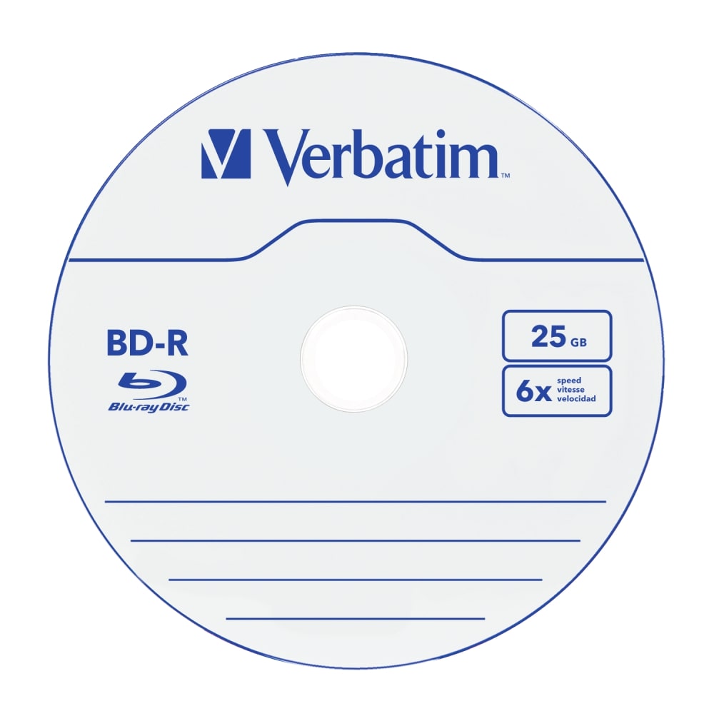 Verbatim BD-R 25Gb Spindle 10 Blue-Ray Discs