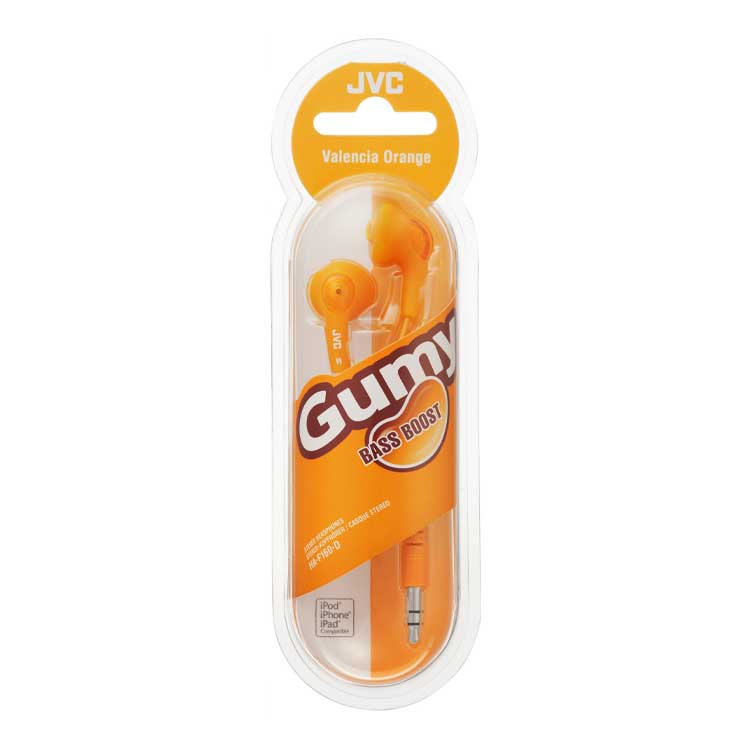 JVC HAF160D Orange Gumy Headphones