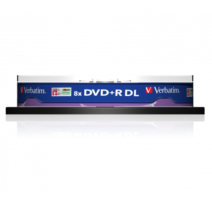 Verbatim DVD+R 8.5GB 8x Speed 240min Double Layer DVD Discs Spindle 10