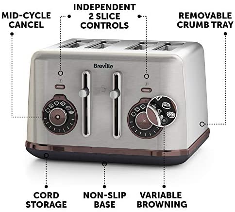 Breville VTT953 Bread Selecta 4-Slice Toaster