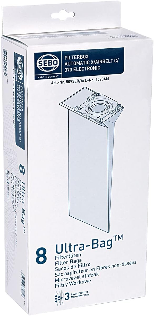SEBO 8 5093Er Ultra Bags Compatible With X7
