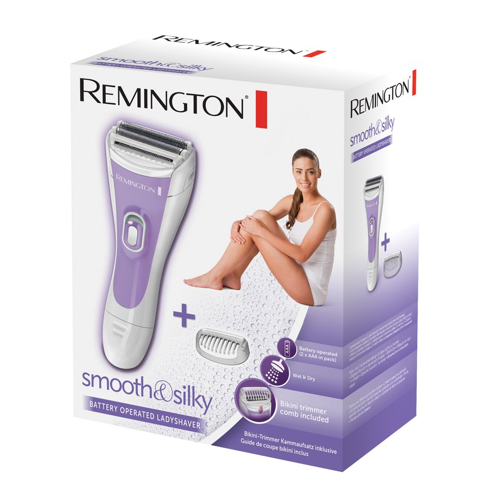 Remington WSF5060 Wet and Dry Lady Shaver Battery Operated Electric Razor with Bikini Attachment