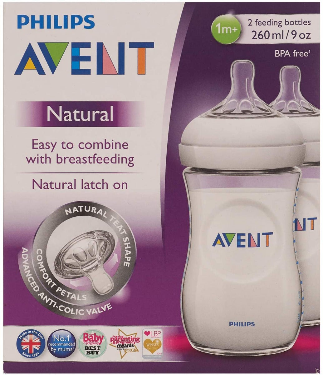 Philips Avent SCF033-27 Baby Bottle TWIN Natural 2.0 9oz