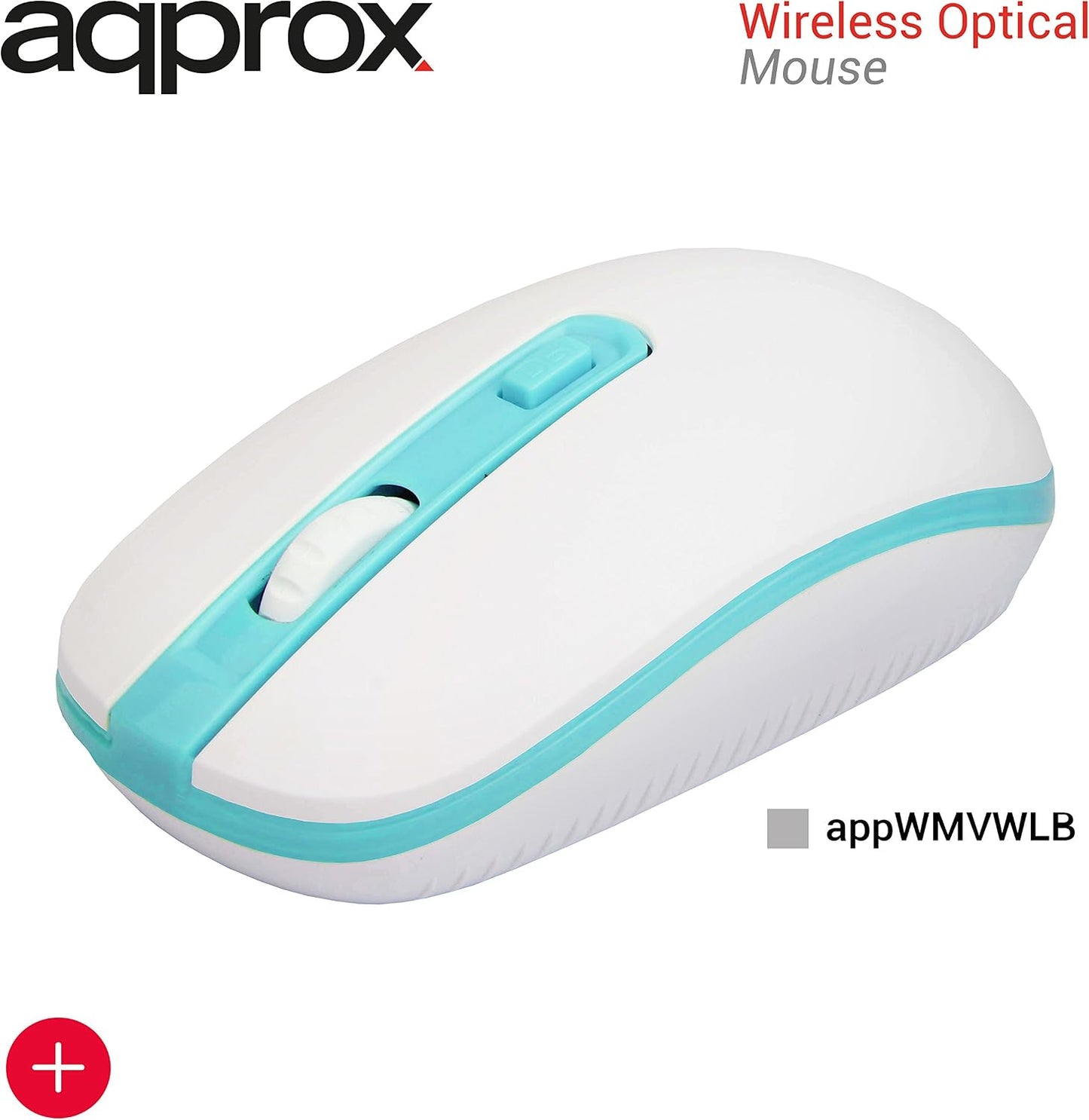 Approx APPWMVWG White/Blue Wireless Mouse