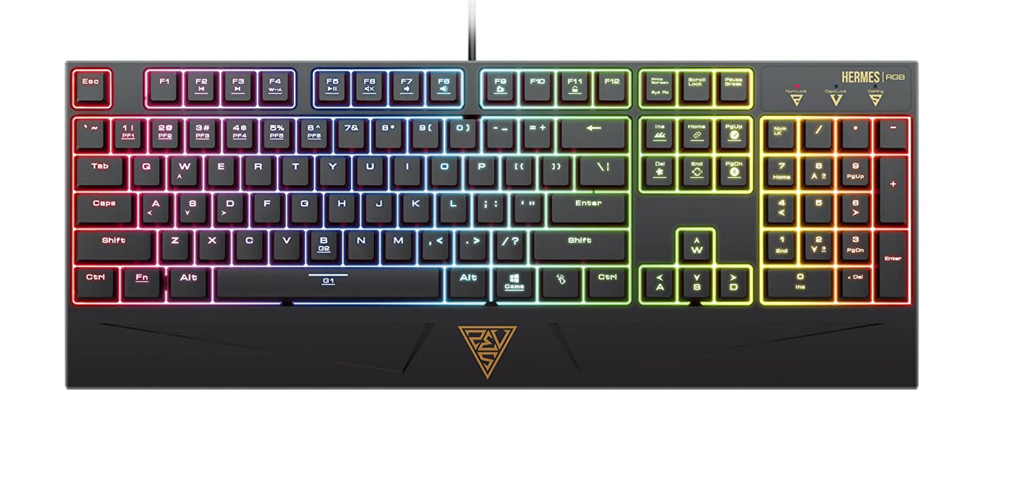 GAMDIAS HERMES RGB Mechanical Gaming Keyboard with Blue Switch, 6 Player Profiles, N-key Rollover | GKB1050
