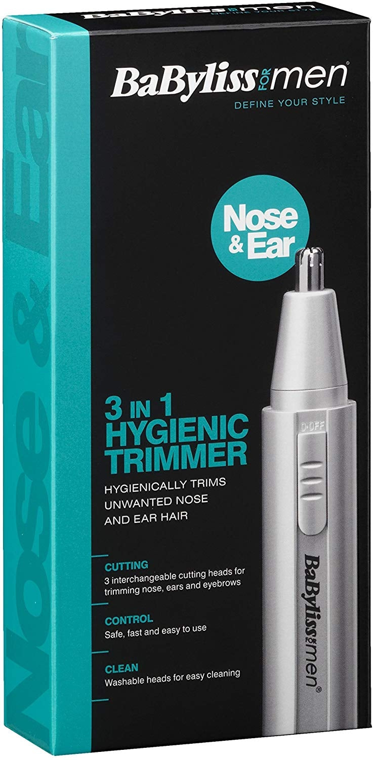 BaByliss for Men 7051BU 3-in-1 Hygienic Nasal Trimmer
