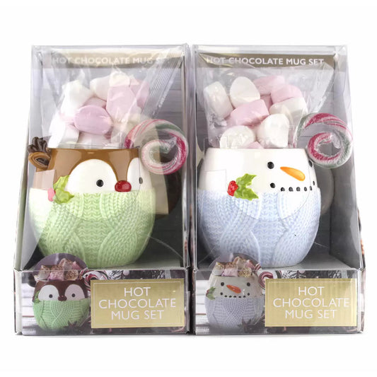 Hot Chocolate Mug Set - Mixed Marshmallows Chocolate Mix