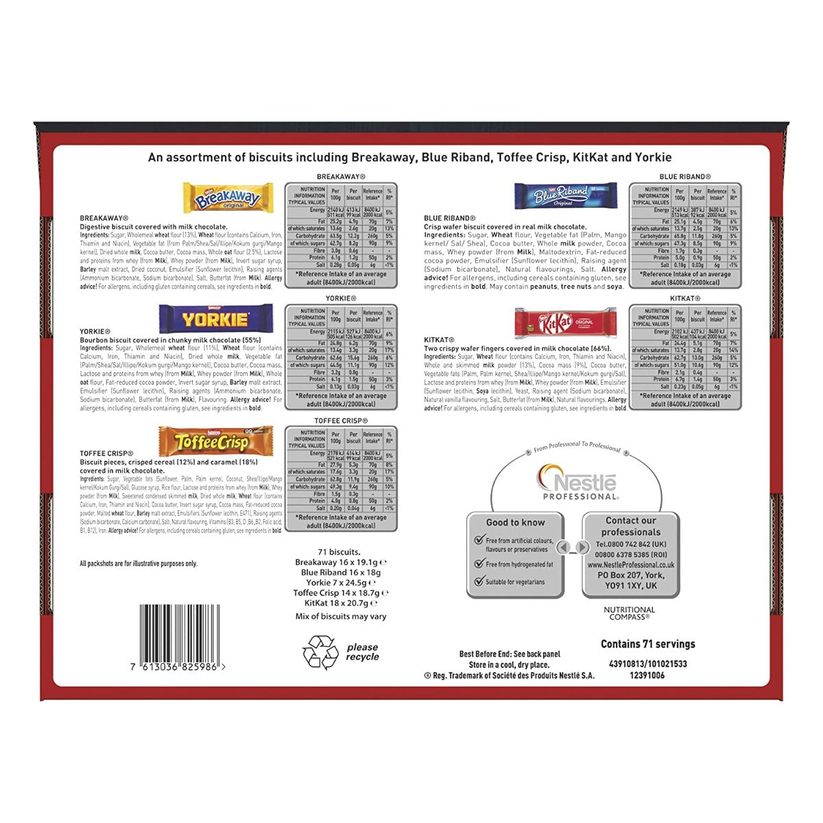 Nestle The Big Biscuit Box 71 Chocolate Biscuit Bars