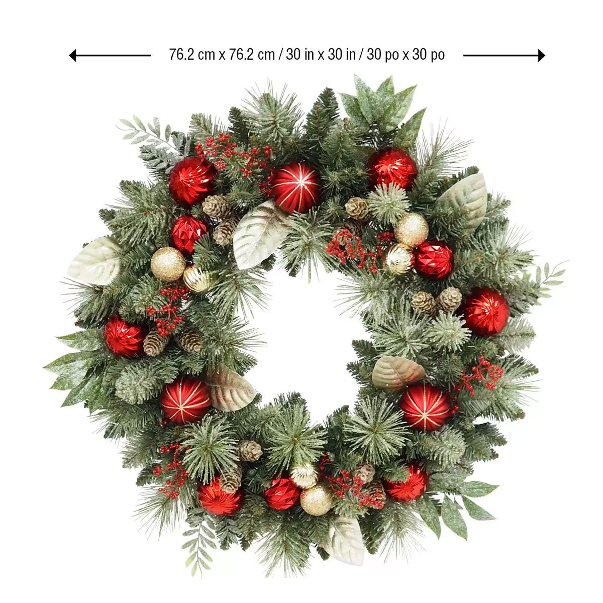 CG Hunter 30 Inch Christmas Wreath Red