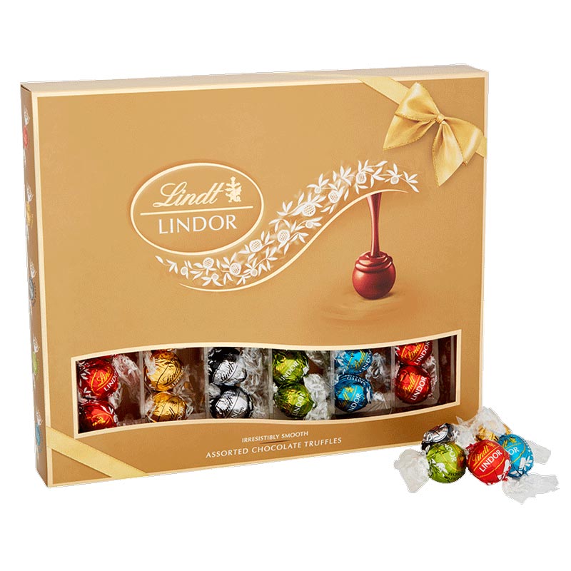 Lindt Lindor Assorted Chocolate Truffles Gift Box 525g