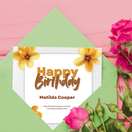Happy Birthday Greeting Card | Editable Canva Template