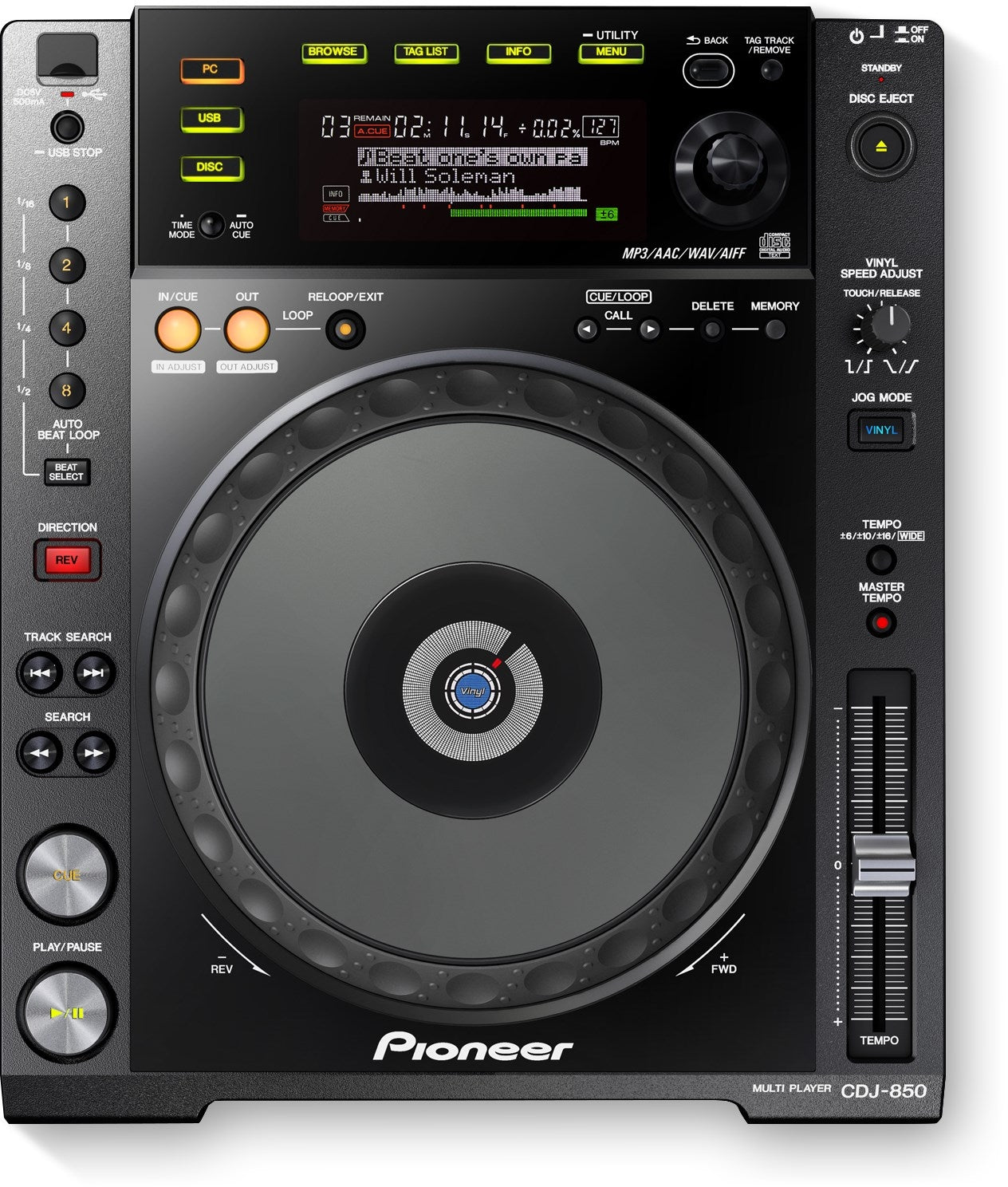 Pioneer CDJ-850 DJ Multi Player with Disc Drive