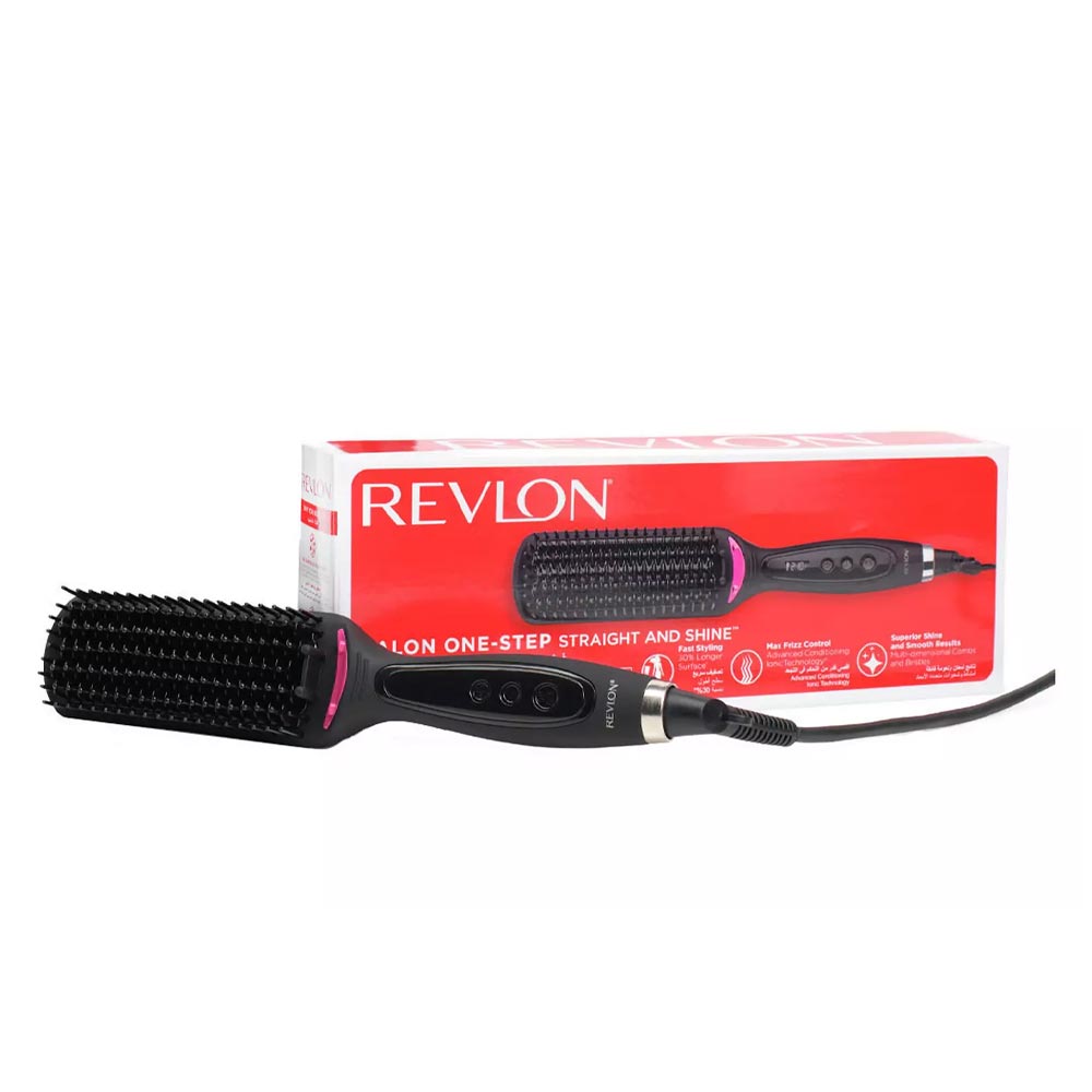 Revlon Pro Collection Salon One Step Straight and Shine Hair Straightening Brush, X-Large