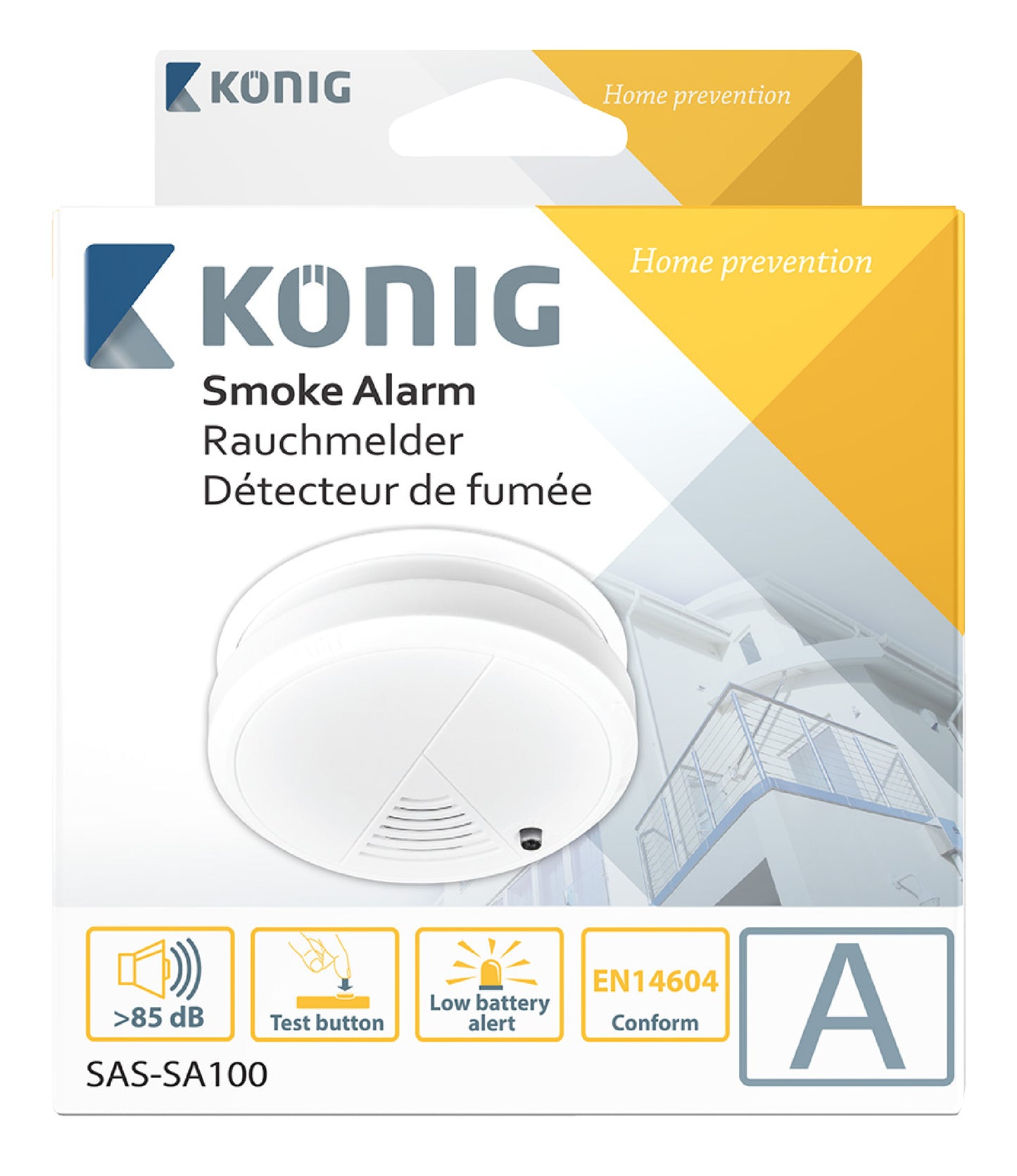 Konig SAS-SA100 Smoke Detector EN14604