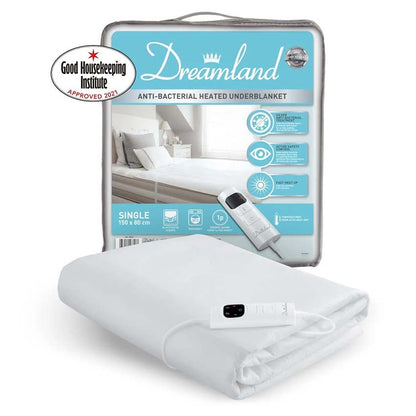 Dreamland 16817 Anti Bacterial Heated Underblanket Single