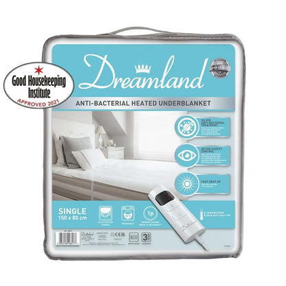 Dreamland 16817 Anti Bacterial Heated Underblanket Single