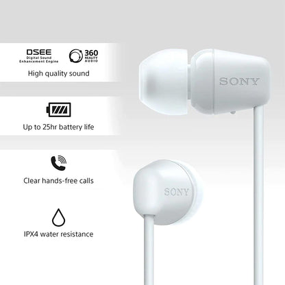 Sony WI-C100W White Wireless In-Ear Headphones