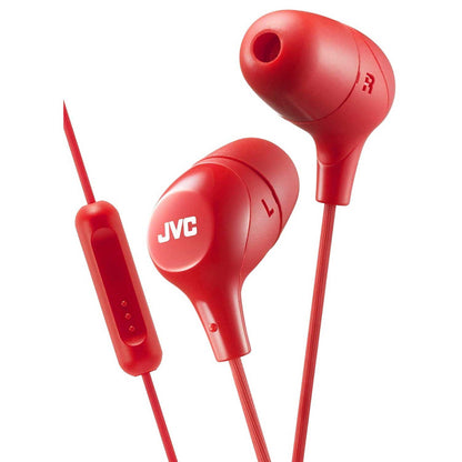 JVC HAFX38MR Red Marshmallow Headphones With Mic