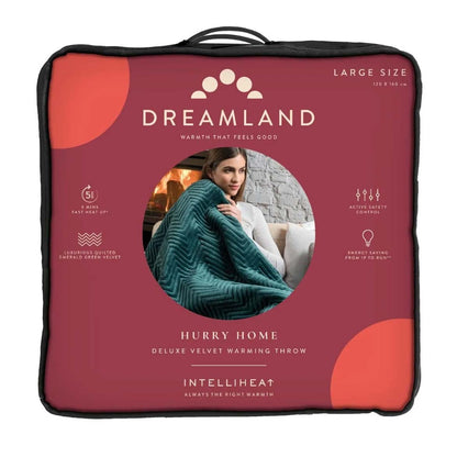 Dreamland 16892 Deluxe Warming Throw Emerald Green