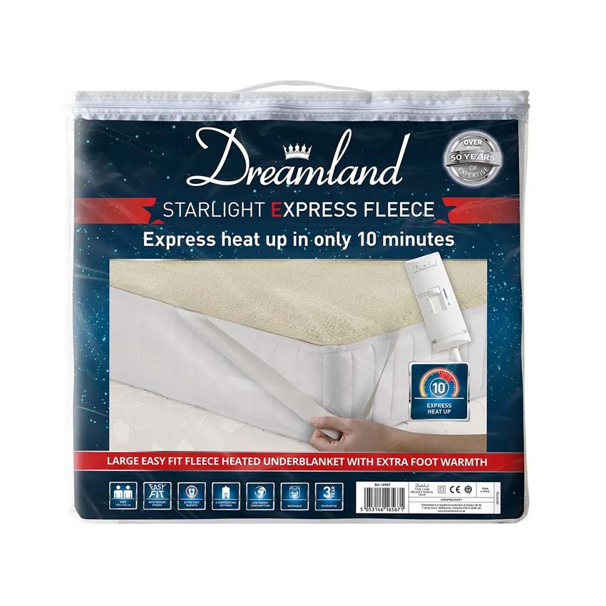 Dreamland 16567 Starlight Fleece Underblanket King