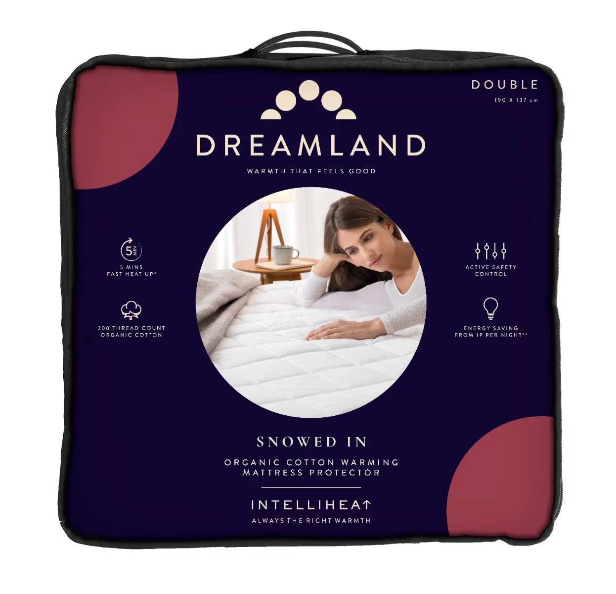 Dreamland 16887 Organic Warming Matress Protector White