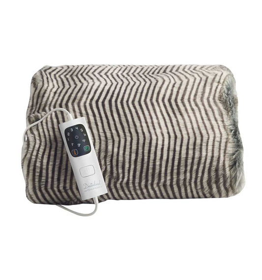 Dreamland 16711 Intelliheat Faux Fur Heated Throw Zebra Print