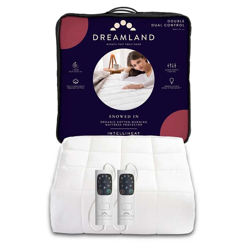 Dreamland Organic Warming Mattress Protector Double Dual