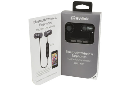 Avlink Magnetic Bluetooth Earphones Black