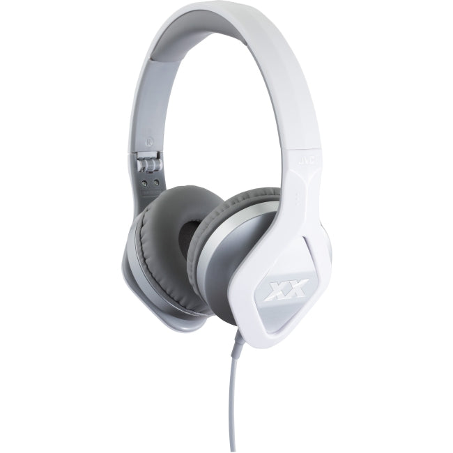 JVC HA-SR100X Silver On-Ear Club style Headphones with Remote and Microphone