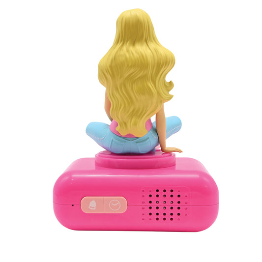 Lexibook 3D Barbie Children’s Clock with Night Light – Kids Bedroom Alarm Clock, Barbie