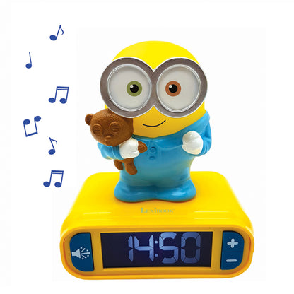 Lexibook 3D Despicable Me Minions Childrens Clock with Night Light
