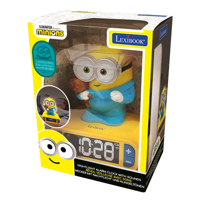 Lexibook 3D Despicable Me Minions Childrens Clock with Night Light