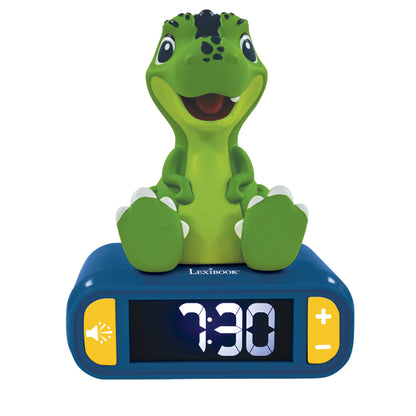 Lexibook 3D Dinosaur Childrens Clock with Night Light