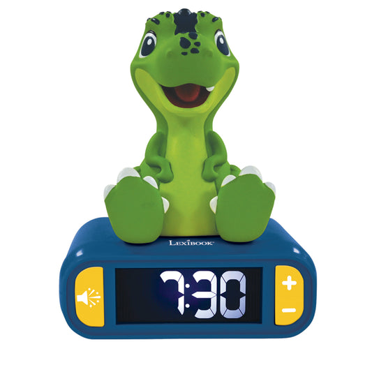 Lexibook 3D Dinosaur Childrens Clock with Night Light