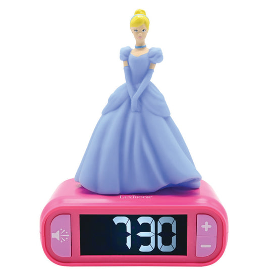 Lexibook 3D Disney Princess Childrens Clock with Night Light
