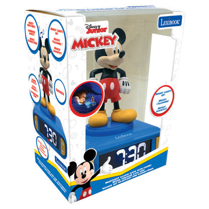 Lexibook 3D Mickey Mouse Childrens Clock with Night Light