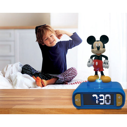 Lexibook 3D Mickey Mouse Childrens Clock with Night Light