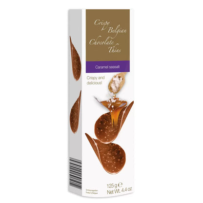 Belgium Crispy Chocolate Thins Caramel Seasalt 500 G