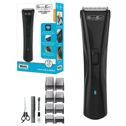 Wahl 9698-417 GroomEase Mens Cord/Cordless LED Hair Clipper Trimmer