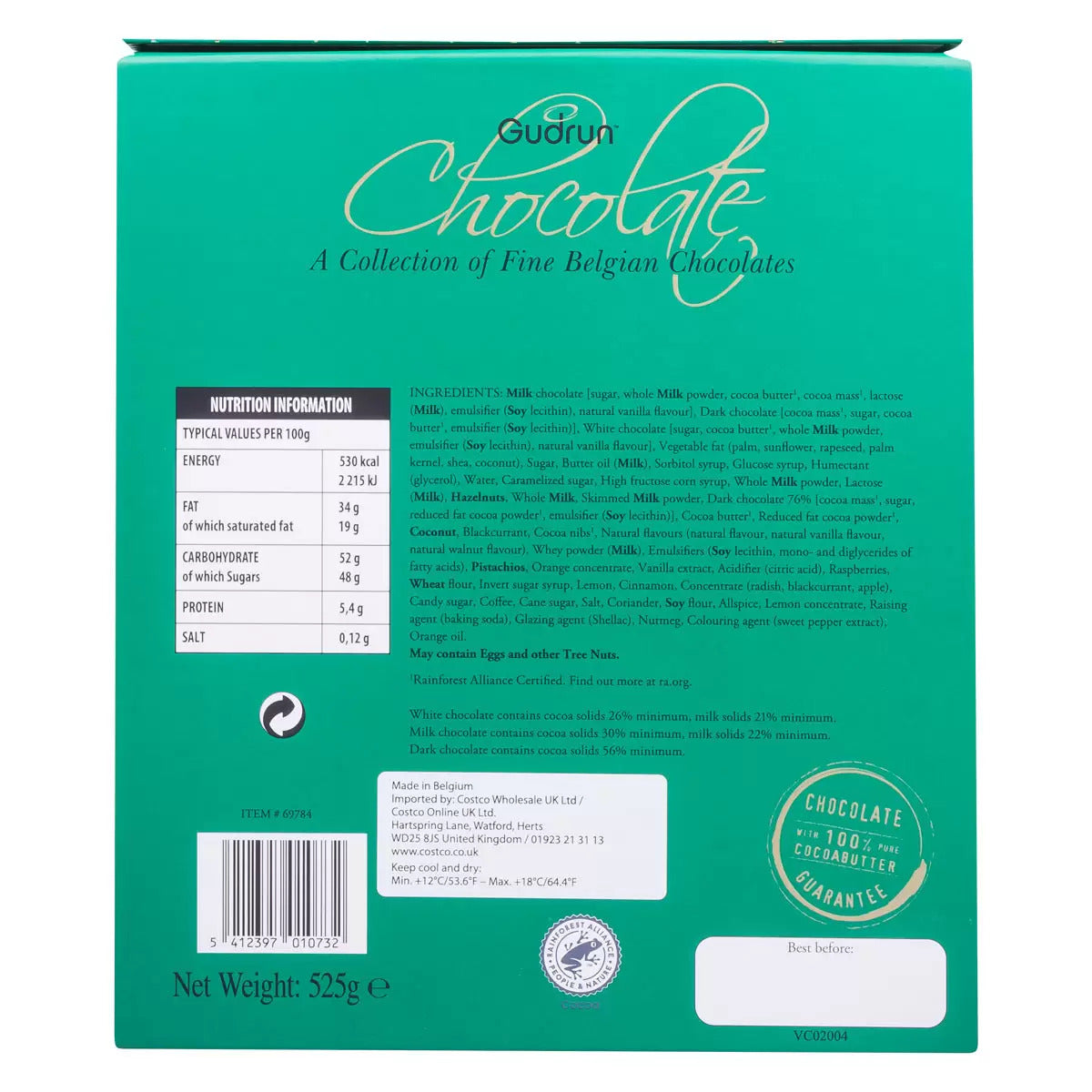Gudrun Belgium Chocolate VC02005 Green 525G