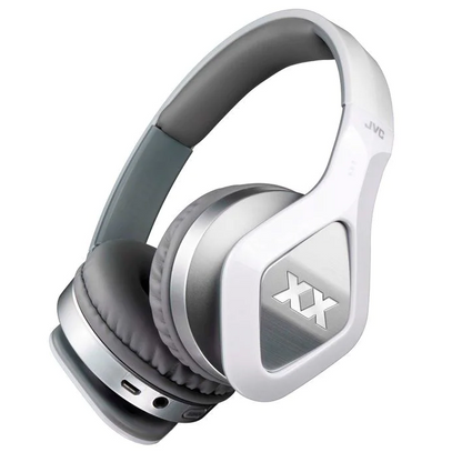 JVC HA-SR100X Silver On-Ear Club style Headphones with Remote and Microphone