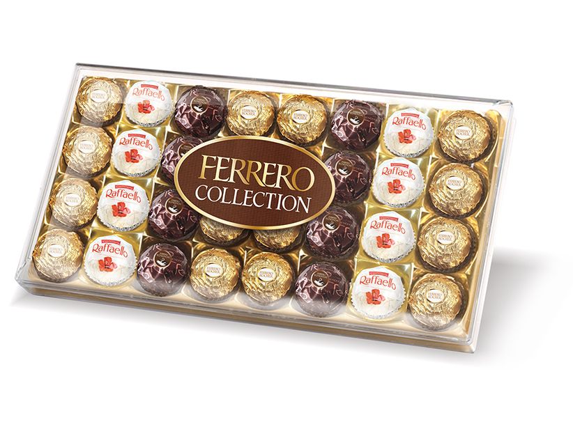 Ferrero Collection Chocolate Hamper Gifts Set, Assorted Dark, Milk, Chocolate and Coconut and Almond, 359g, Box of 32 Pieces