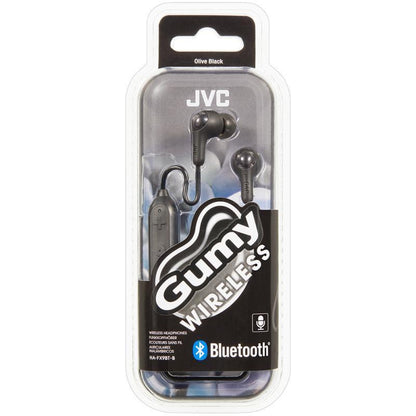 JVC HAFX9BT Gumy Elastomer Wireless Bluetooth In Ear Headphones - BLACK