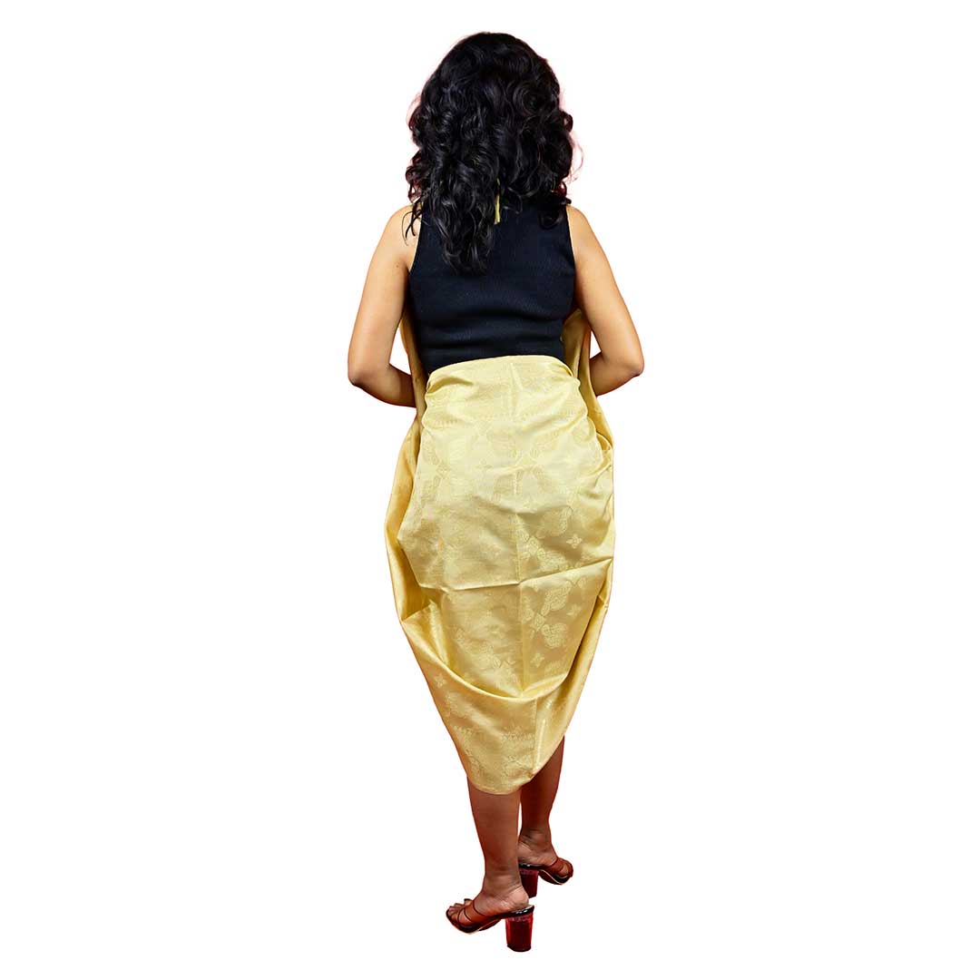 Fartila 081508 Golden Taffeta Silk Banarasi Dupatta